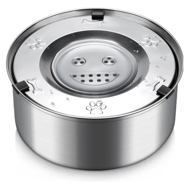 Premium Stainless Steel No-Spill Dog Bowl – Splash-Free Slow Water Feeder