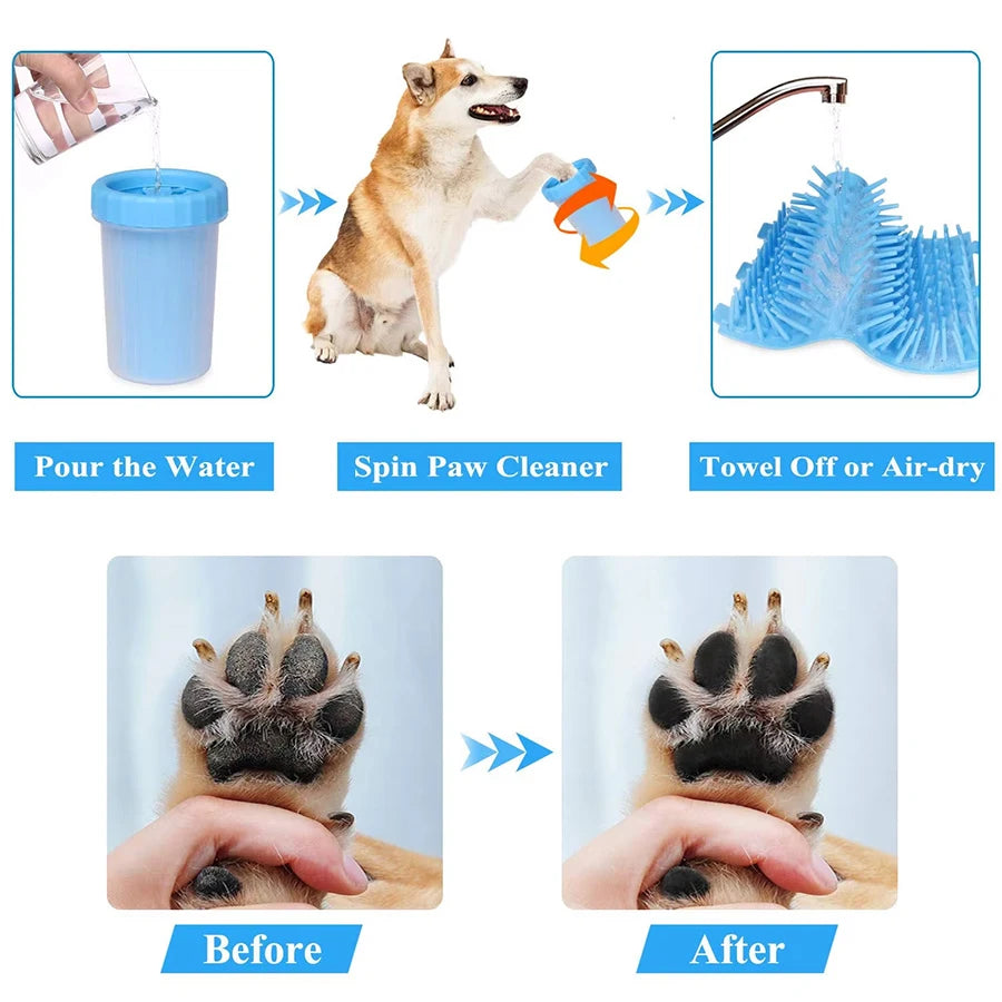 Portable Silicone Dog Paw Cleaner – Fast Muddy Foot Wash Cup