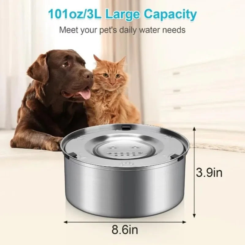 Premium Stainless Steel No-Spill Dog Bowl – Splash-Free Slow Water Feeder
