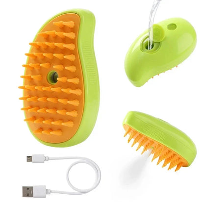 3-in-1 Smart Pet Steamy Brush – Ultimate Shedding & Massage Grooming Tool