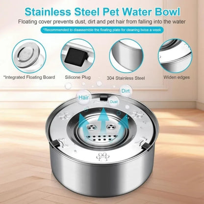 Premium Stainless Steel No-Spill Dog Bowl – Splash-Free Slow Water Feeder
