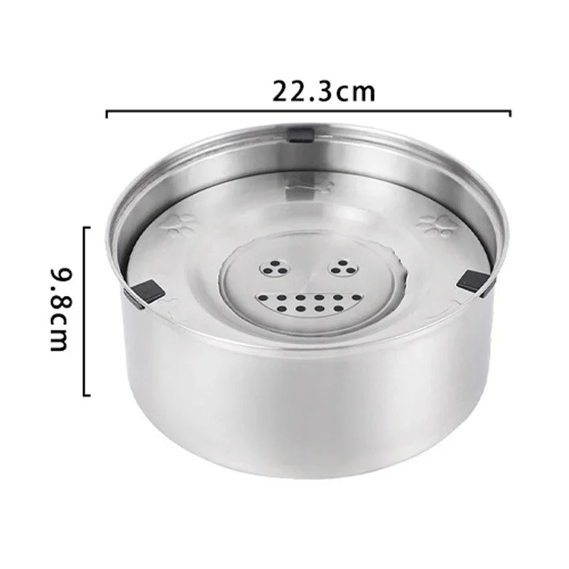 Premium Stainless Steel No-Spill Dog Bowl – Splash-Free Slow Water Feeder