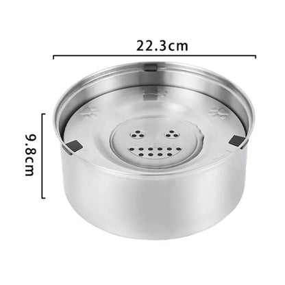 Premium Stainless Steel No-Spill Dog Bowl – Splash-Free Slow Water Feeder