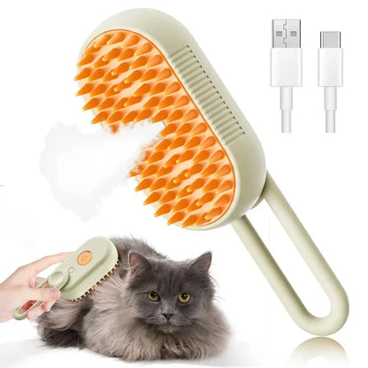 3-in-1 Smart Pet Steamy Brush – Ultimate Shedding & Massage Grooming Tool