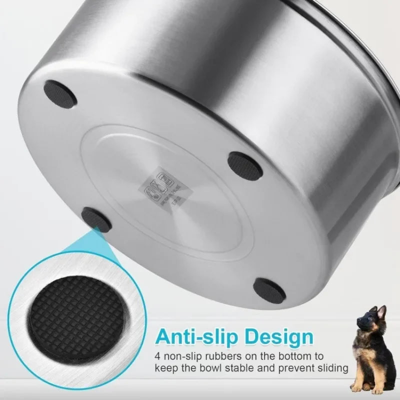 Premium Stainless Steel No-Spill Dog Bowl – Splash-Free Slow Water Feeder