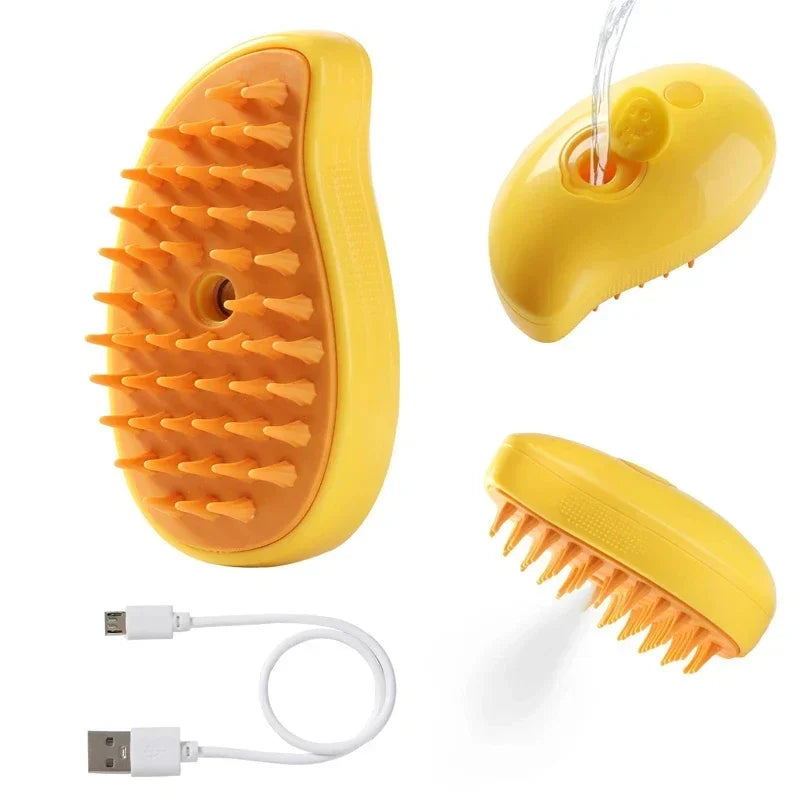 3-in-1 Smart Pet Steamy Brush – Ultimate Shedding & Massage Grooming Tool