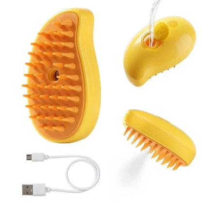 3-in-1 Smart Pet Steamy Brush – Ultimate Shedding & Massage Grooming Tool